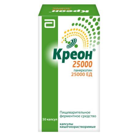 Креон 25000 капс. кш/раств. 25000 ЕД № 50