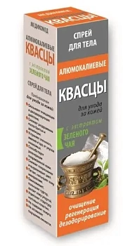 Квасцы алюмокалиевые спрей для тела с экстрактом зеленого чая медикомед 100 мл