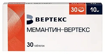 Мемантин-Вертекс табл. п.п.о. 10 мг № 30