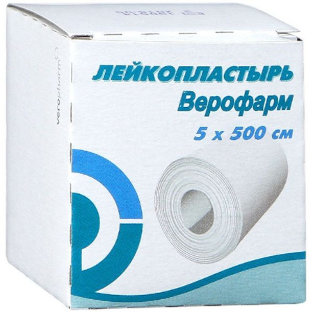 Лейкопластырь 5х500 см Верофарм